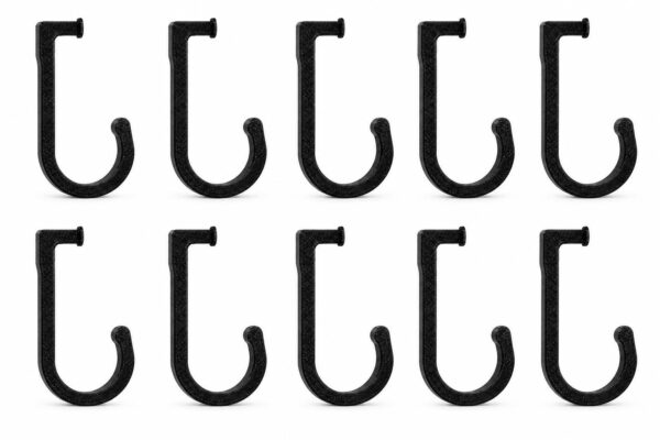 Pack of ten canopy string light hooks for Brightech Ambience Pro USB lights on a white background.