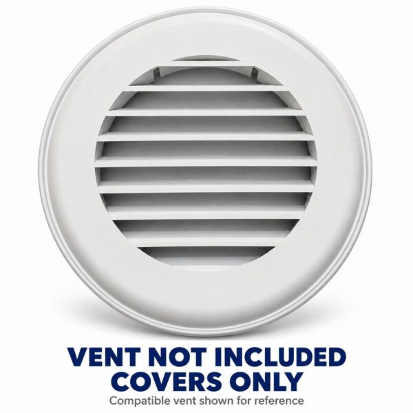 B&B CoolVent 94272 shown only for compatibility identification. Visible caption: VENT NOT INCLUDED - COVERS ONLY. Compatible vent shown for reference.